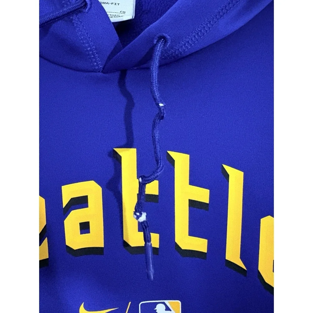 Nike Therma Fit SEATTLE MARINERS City Connect Performance Hoodie 2022 SMALL